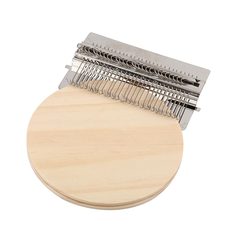 Darning Loom, 28 Hooks Small Speedweve Weaving Loom, Wooden Weaving Frame Loom for Beginners, Quickly Household Mending Loom, Hand Craft DIY Weaving Repair Tool for Jeans, Socks and Clothes
