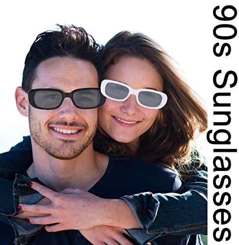 Samoco 12Pieces Rectangle Sunglasses For Women Retro Driving Glasses 90S Vintage Fashion Narrow Square Frame Uv400 Protection #TOP4