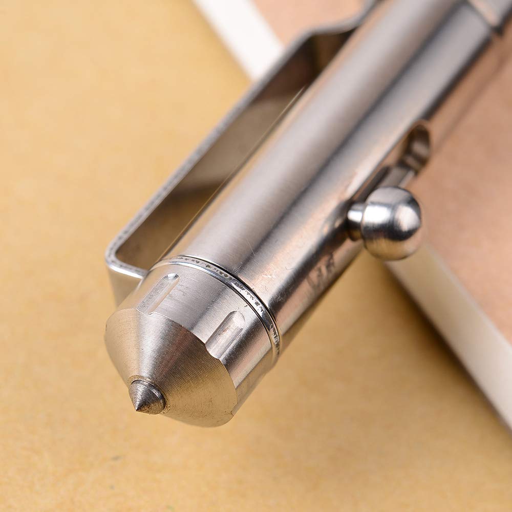 TopHomer Penna a inchiostro gel in lega di titanio vintage con bullone di azione stampa azione scrittura strumento di cancelleria forniture per ufficio Bolt Action