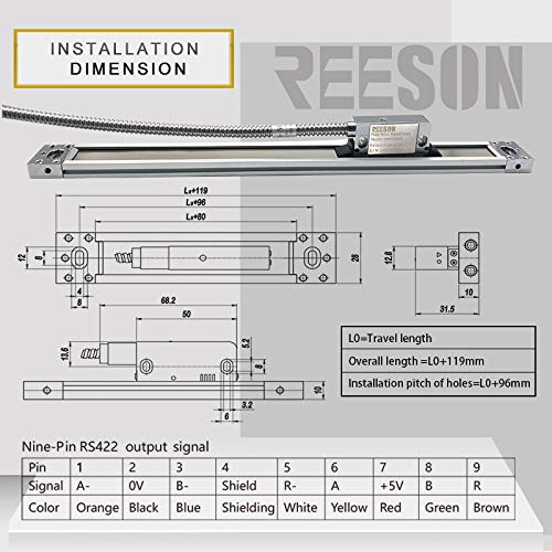 0-1000mm Magnetic Scale Dro,A Set of 3 Axis LCD Digital Display with 3pcs Magntic Scale Encoder for Lathe Machine/Milling Machine - Thumbnail 2