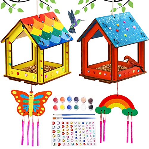 Kids Bird Feeder Wind Chime Craft Kits (2 Pack)