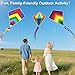 BLOOLILIES 3 Pack Rainbow Kite, Large Kites for Age 4-8 8-12 Easy to Fly with 328ft Kite String, Perfect Beginner Flying Toys for Kids & Adults Beach Trip Park Family Activities Outdoor Games