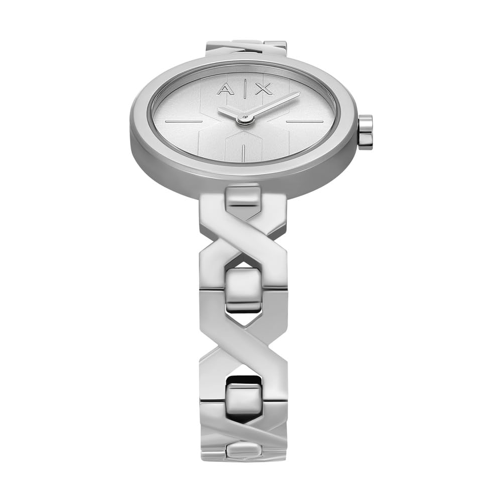 Armani Exchange Orologio Donna, Movimento al Quarzo Due Lancette e Cassa 32 mm con cinturino in acciaio inossidabile