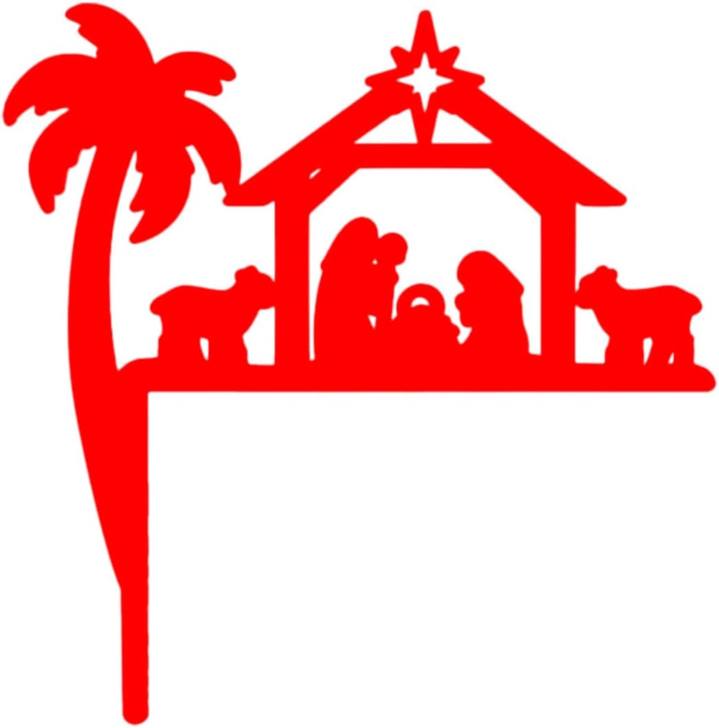 yixacao Metal Nativity Scene Door Topper, Christmas Door