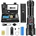 Produktbild BURNNOVE LED Taschenlampe 10000 Lumen Extrem helle Taschenlampe 6000mAh USB wiederaufladbare Zoomable taktische Taschenlampe mit 5 Beleuchtungsmodi IP67 wasserdicht Ideal für Camping Wandern Notfall