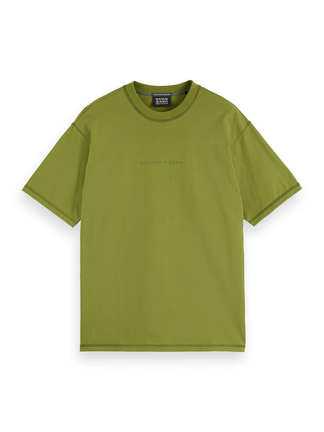Scotch & Soda Mens Chest Logo T-Shirt, Calla Green, M UK