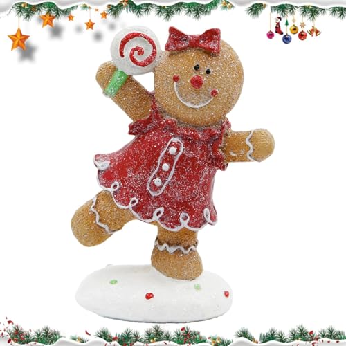 Genérico Weihnachtsfiguren aus Kunstharz | Harzfiguren für Weihnachten, für Kamin, Fensterbank,...