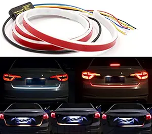 Miwings Car Styling LED Strip Dicky/Trunk Light 12V RGB 120cm IP68 Multifunction Auto Rear DRL Warning Lamp Turn Signal Brake Reverse Lights (MW-Dicky-Light)