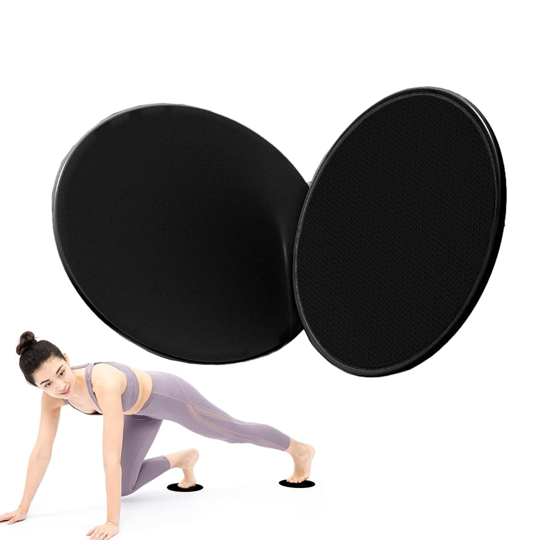SGERUFZ 1 Paia Core Sliders Dischi Scorrevoli a Doppia Faccia per Allenamento Addominali Yoga Pilates Adatti a Moquette e Pavimenti in Legno Ideali per Casa e Palestra