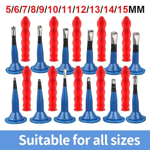 Image of ParkSung Caulk Saver Caps with Storage Box, 50PCS, Red | Latex Sealing Caps for Caulk Tubes, Reusable Cover Sealer, Preserve Open Tubes, Caulking Tips Accessories