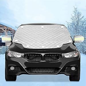 Front Window Snow Cover- FREESOO Car Windscreen Ice Cover- Car Windshield Frost Cover- Car Windscreen Cover Winter…