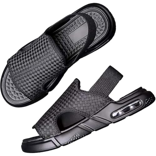 Men's Soft Sole Sandals Summer Outdoor Open-Toe Anti-Slip Casual Platform Sports Beach Shoes