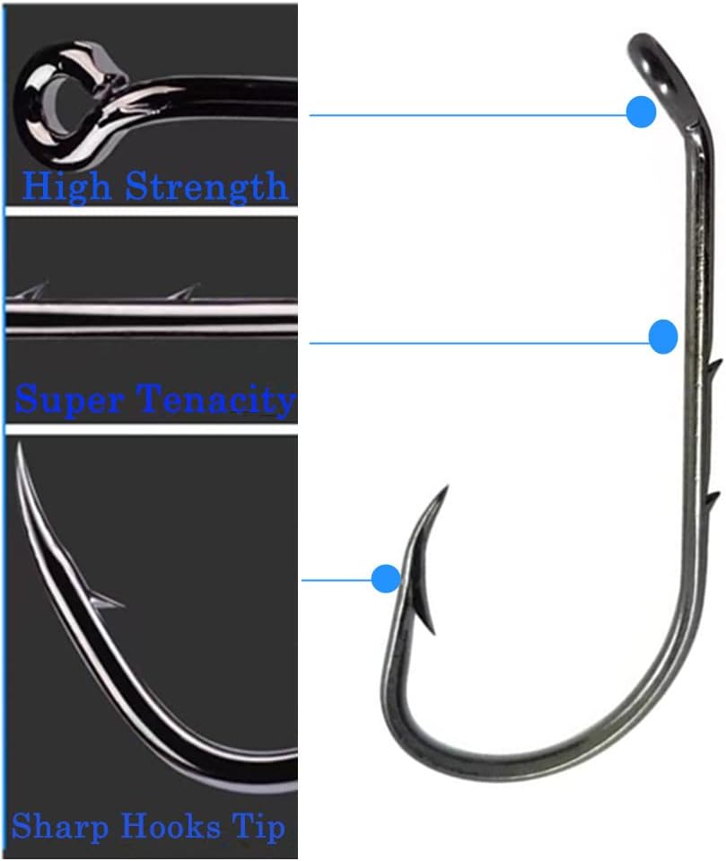 Baitholder Fishing Hooks / Pa Barbed Shank Down Eye Fishing Offset Hooks