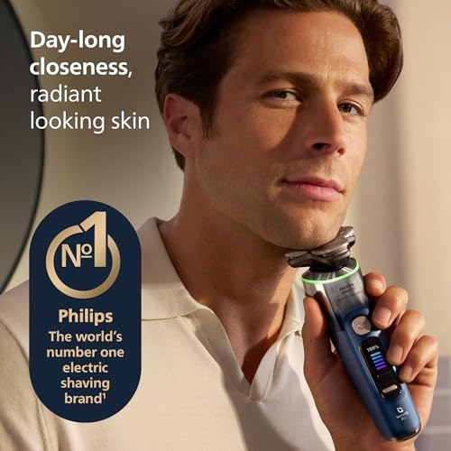 Image of Philips Norelco i9000 Prestige Electric Shaver, Special Edition | 360 Rotating NanoTech Precision Blades, SenseIQ Pro, 5 Shave Modes, Pressure & Motion Sensor, Deep Clean Massager, XP9406 /93