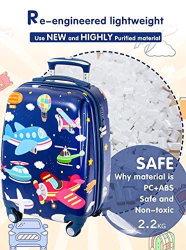 Gurhodvo Kids Carry On Luggage For Boy'S, Girl'S Children Rolling Suitcase With 4 Spinner Wheels Hardshell Case For Toddler To Travel thumb #1