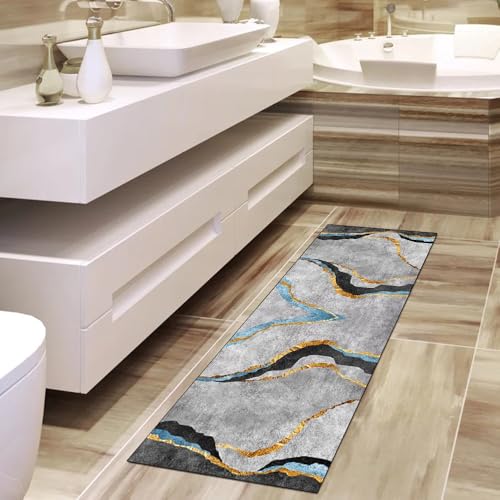Alfombra cocina de poliester gris ideal para pasillos y salones 4