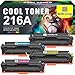 216A Con Chip Cartuccia Toner Compatibile per HP 216A Color Laserjet Pro MFP M183fw M182nw M182n M155a M155nw M183 M182 M155 W2410A W2411A W2412A W2413A (Nero Ciano Giallo Magenta) immagine