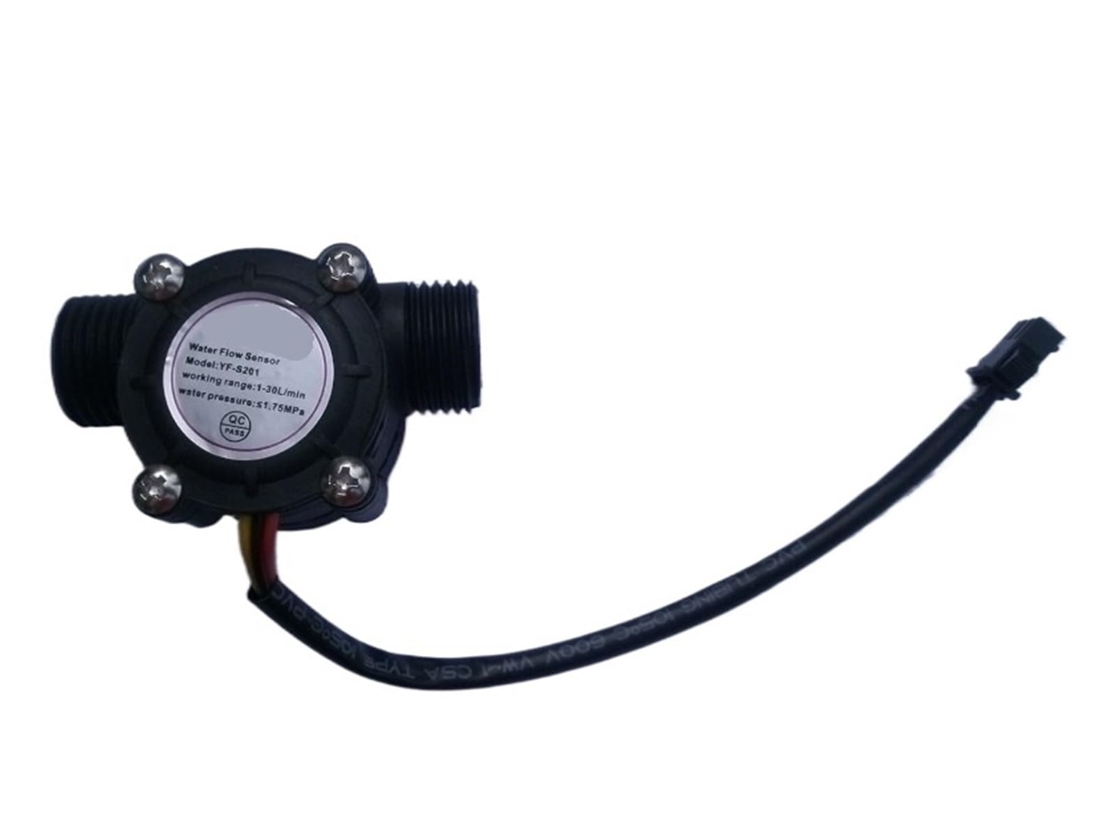 G1/5.1 cm Sensor de flujo de agua Contador de caudalímetro 1-30L/MIN