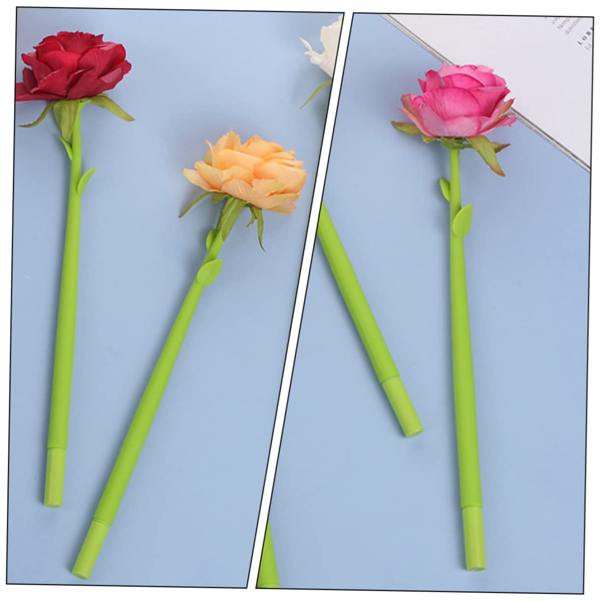VILLCASE Lot De 5 Stylos Gel En Forme De Rose Pour Garçons Et Filles Instruments Décriture Créatifs Stylos En Silicone Pour La Famille Et Les Étudiants 4 Pièces X 5