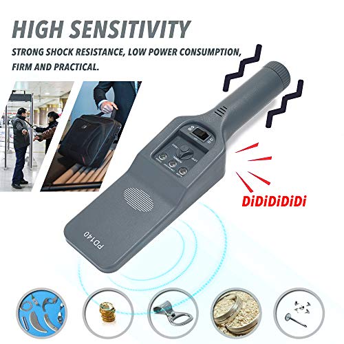 Metal Detector, KKmoon PD140 High Sensitivity Handheld Metal Detector Station Metro Airport Safety Check Portable Tester
