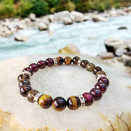 Image of Shubhanjali Crystal Elastic 8mm Stretch Customized Bracelet for Men and Women-(Standard,Multicolor)