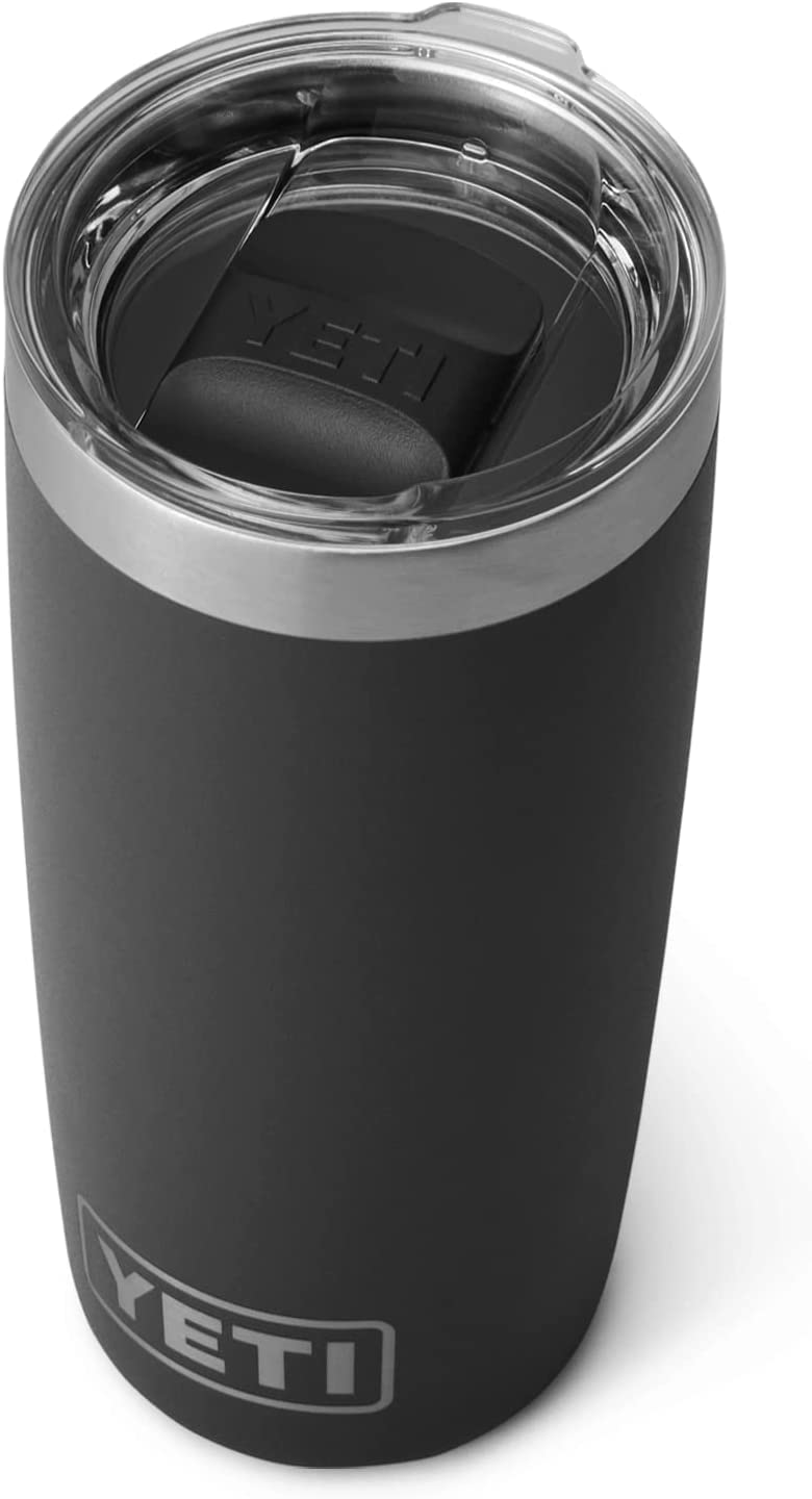 Rambler Tumbler, Vaccum Insulated Stainless Steel Tumbler with Magslider Lid, Black, 10 oz (295 ml)