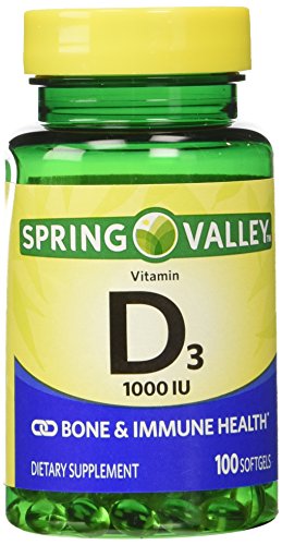 Twinpack Spring Valley High-potentcy D-3 1000 IU, Twin Pack, 100 softgels each