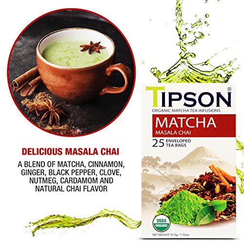 Té orgánico matcha Masala Chai 25 saquitos miniatura 2