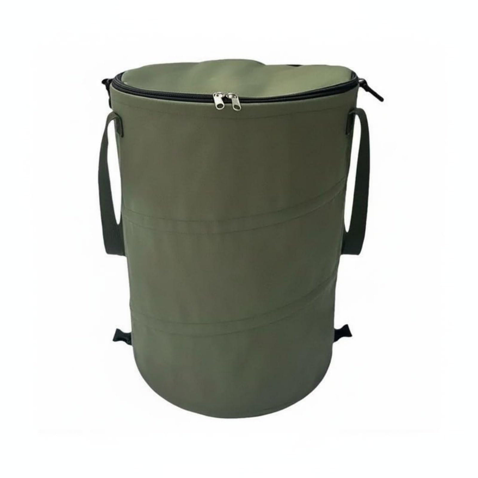Foldable Collapsible Garbage Bin with Lid Folding Trash Can Large Capacity Portable Camp Trash Can Thickened Oxford Cloth for Camping, Picnic, Gardening, Yard, Green-image-19