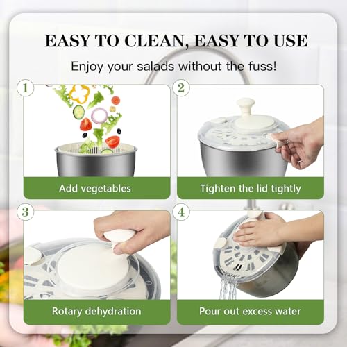 Niosavm DN-006 Stainless Steel Salad Spinner thumb #3