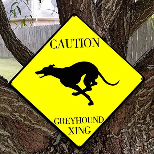 Plaque métal Caution Greyhound résistant aux intempéries panneau routier de signalisation