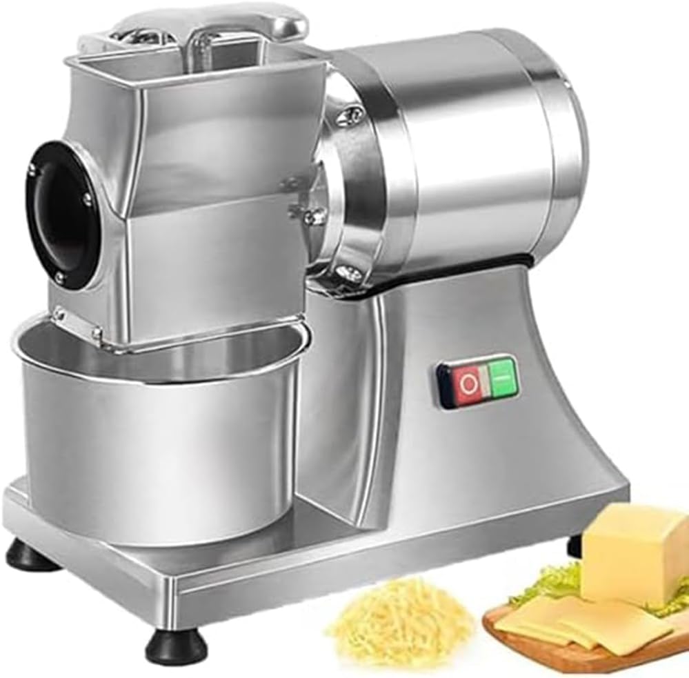 Electric Cheese Grater, 550W Commercial Bread Bran Shredder, Electric Rotary Butter Grinder,with Container, for Cheese, Chilli