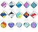 NUENUN 15PCS Fidget Toy Mini Stress Relief Hand Toys Keychain Toy Bubble Wrap Pop Anxiety Stress Reliever Office Desk Toy for Kids Adults