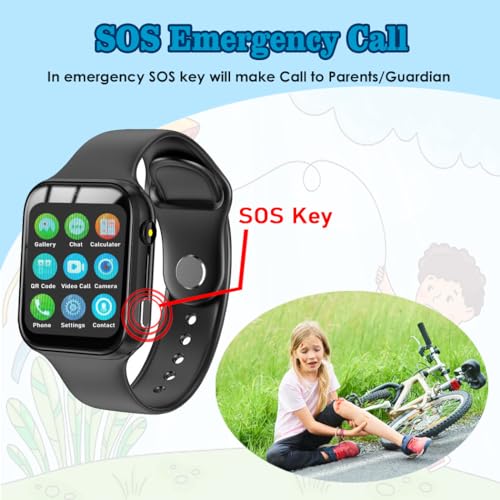 Image of SeTracker Connect2Kidz 4G Lite-L1 Smart Watch for Kids | Safe 2-Way Voice & Video Calling | Location Tracking | SOS Alerts, Camera | Long Battery Life | Smart Watch for Kids, Girls & Boys - Black