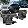 Pair of Replacement Headlights Assembly Smoked Lens Compatible with 18-20 Ford F150