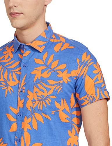 Image of Ketch Men's Cotton Slim Fit Printed Half Sleeve Shirt