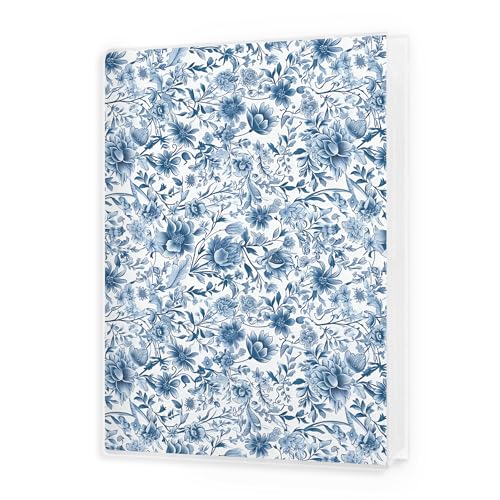 Image of Chinoiserie Floral Photo Album 4x6, Blue and White Flower 18 Pockets Small Picture Memory Book Photo Album Keepsake for Graduation Wedding Anniversary Travel Vacation, Chinoiserie Gifts