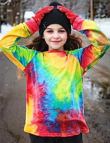 Arshiner Girls Casual Tie Dye Crewneck Long Sleeve Loose Sweatshirt for 4-12 Years 2 51v O1rafaL. AC