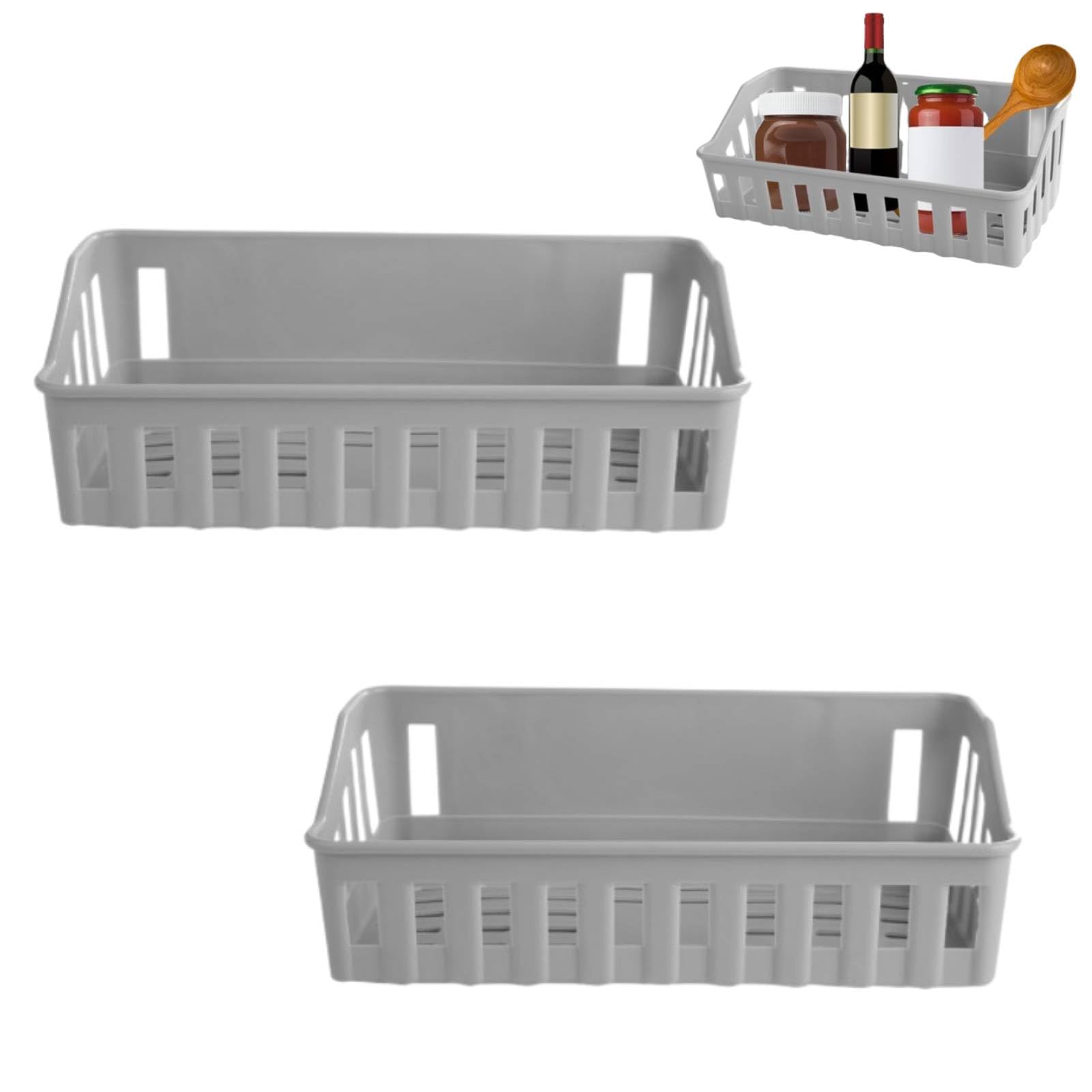 Kukyller Shower Caddys 2Pcs Bathroom Organizer Adhesive No Drilling Shower Organizer Bathroom Storage Basket for Home Kitchen