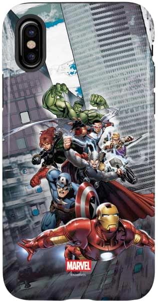 Skinit Pro Phone Case Compatible with iPhone X - Officially Licensed Marvel Avengers Attack Design