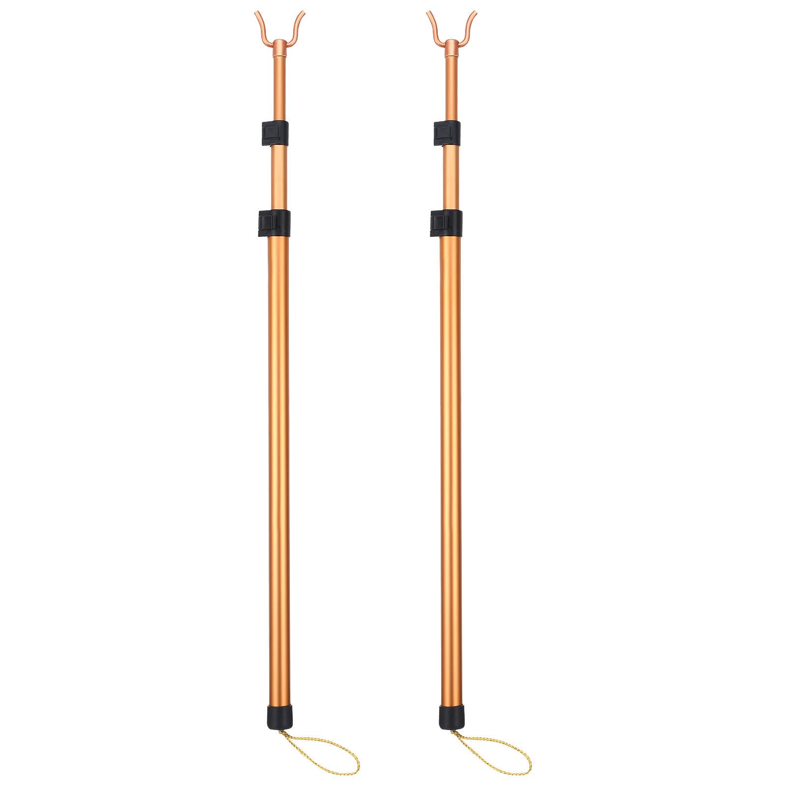 Barra extensible para colgar ropa solución de espacio con aleación reforzada dorada de 2 piezas