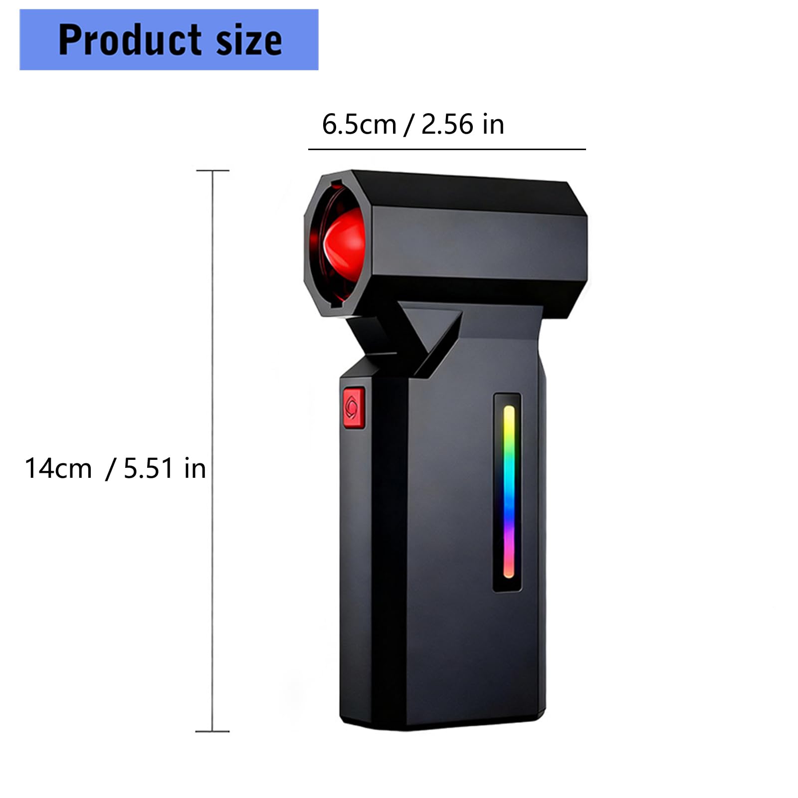 1 Juego de soplador de 130.000 RPM para refrigeración potente con ajuste de 5 velocidades y batería de 4000 mAh con función de succión de doble soplado ventilador para exteriores