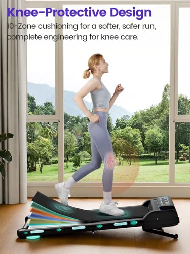 Image of Jackfield Walking Pad Treadmill with 12% Auto Incline, 3.5 HP Portable Running Machine with Triple Shock Absorptiojn, 450 lbs Capacity Under Desk Treadmill for Home Office