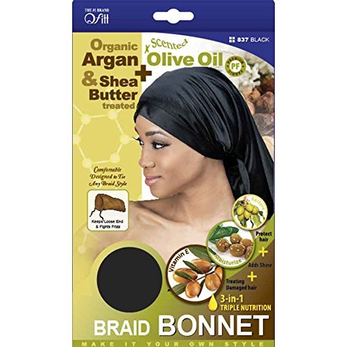 (3 Pack) Qfitt – Premium Braid Bonnet #837