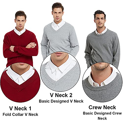 TopTie Men Pullover Sweaters Casual Slim Fit Knitted Thermal Basic Designed3