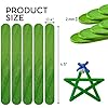 200PCS Wood Craft Sticks Green – 4.5 Inch Jumbo Popsicle Sticks Popsicle Flat Rods for Crafts Wooden Green Supplies for Crafting DIY Food Grade #1