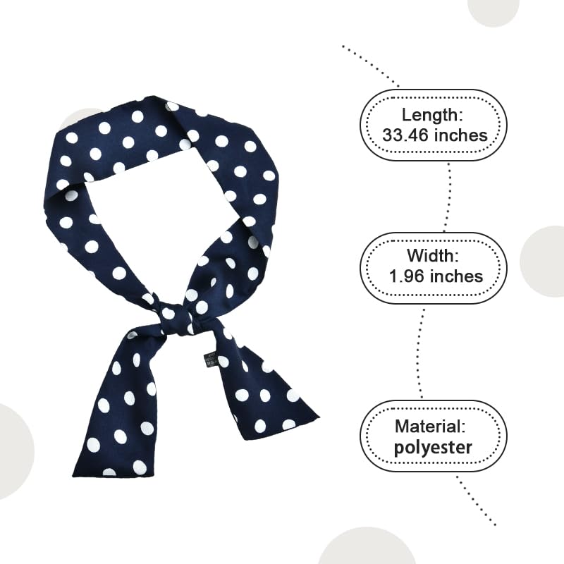 YALLNASL Vintage Cotton Polka Dot Neckerchief Scarf Polka Dot Neck Accessories for Women Girls Retro Party Halloween Costumes2