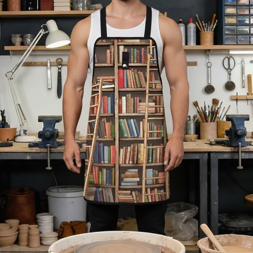 Delantal de trabajo con 8 bolsillos ajustable cruzado para hombre miniatura 4