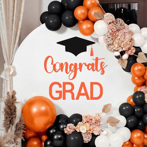 Image of Epakh 2026 Graduation Party Decal Sign for Backdrop Letters Peel and Stick Graduation Sticker for Balloon Arch Decorations Party Sign Wall Decor(Orange)