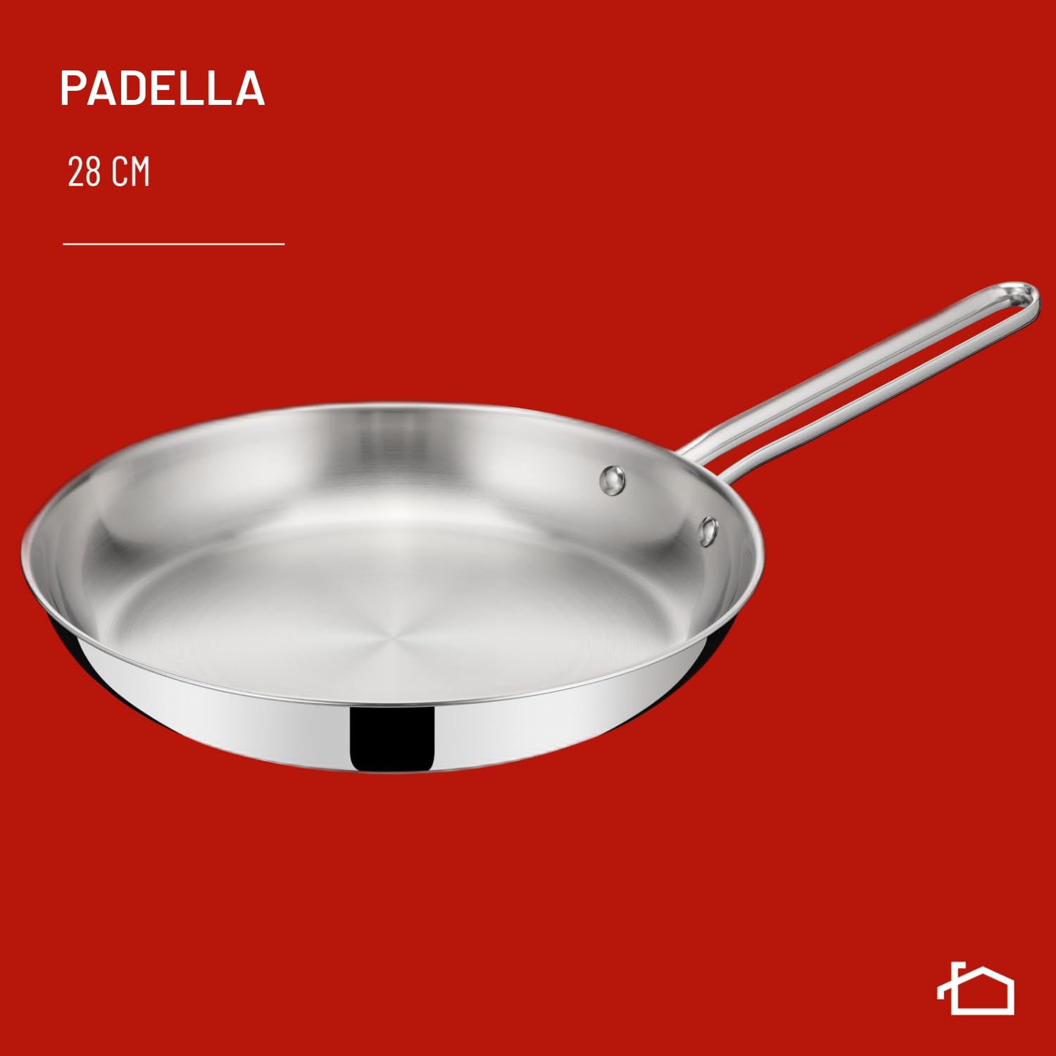 Lagostina Sfiziosa, Padella in Acciaio Inossidabile Ø 28 cm